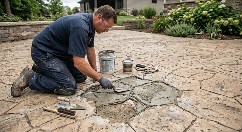 Decorative Concrete Repair in Roswell, GA
